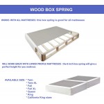 Mattress Solution 4-Inch Wood Split Low Profile Traditional Box Spring Foundation for Mattress Set Twin Beige