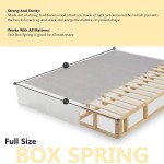 Mattress Solution Medium Plush Eurotop Pillowtop Innerspring Mattress and 8" Wood Boxspring Foundation Set with Frame Full Size