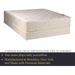 Spring Solution Medium Plush Innerspring Tight Top Mattress and Box Spring Foundation Set No Assembly Required Queen Size