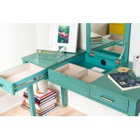 Alveare Home Aimee Vanity Desk Makeup Dressing Table TURQUOISE