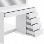 Boahaus Dressing Table 7 Drawers Large Mirror White Hollywood Style Perfect for Bedroom