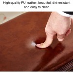 Creative Carved Vanity Stool Bedroom Vanity Bench Home Classical Square Stool Easy Assembly Brown