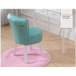 Vanity Benches High Back Fan Back Dressing Chair European Solid Wood Dining Chair,Nail Sofa Chair High Resilience Sponge for Dressing Room Living Room Bedroom Restaurant