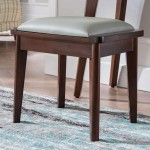 Vanity Benches Solid Wood Dressing Stool Makeup Stool Simple Leather Stool Dining Stool Shoe Bench Color : Brown Size : 45x35x44cm