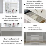 VICXYY Vanity Tables for Makeup with Drawers and Lights Vanity Desk Shelves Led Light for Women Black Ladies Vanity Benches Dressing Table with Mirror Stool Multi-Drawer Large Storage Space