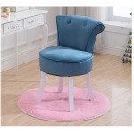 YZJJ Chair Back Vanity Benches Padded Lounge Makeup Stool Fan Back Dressing Chair Baroque Piano Chair Cushioned Stool with Solid Wood Legs