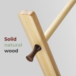 5 Ft Wooden Blanket Ladder Quilt Ladder for Bedroom | Wood Ladder Decor | Decorative Ladder for Blankets Easy to Assemble | Wooden Ladder for Blankets | Ladder Blanket Holder