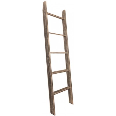 BrandtWorks 202L-WORN Modern Rustic Style Worn Black Ladder 20" x 72"