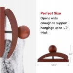Classy Clamps Wooden Quilt Wall Hangers – 4 Large Clips Dark and Screws for Wall Hangings Tapestry Hangers Quilt Hangers for Wall hangings Quilt Clips Wall Clips for Hanging Quilt Rack