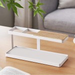 Emoshayoga with Four Non-Slip Touch Feel Comfortable Desktop Storage Rack for Home White