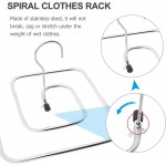 Housoutil 2pcs Spiral Hanger Sheets and Blankets Stainless Steel Spiral Shaped Drying Rack Spiral Quilt Storage Hanger
