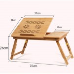 ShiSyan Folding Laptop Desk Adjustable Laptop Desk Stand Breakfast Serving Tilting Top Foldable Table Supports Up to 17in Computer for Bed Sofa Floor Color : Natural Size : 54x34cm