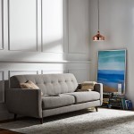 Brand – Rivet Sloane Mid-Century Modern Sofa Couch 79.9"W Pebble Grey
