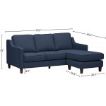 Brand – Stone & Beam Blaine Modern Sectional Sofa 79.5"W Navy Blue