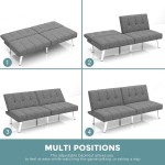 Futon Couch Sofa Bed Convertible Fabric Folding Recliner Lounge Couch Modern Sleeper Sofa for Living Room Bedroom Home Apartment Dorm