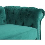 Large Sofa Modern 3 Seater Couch Furniture Three-seat Sofa Classic Tufted Chesterfield Settee Sofa Tufted Back for Living Room Green