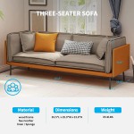 Loveseat Sofa Couch Leather Couch Sofa Small Sofa Couches Furniture for Small Spaces,for Bedroom for Living Room Faux Leather Sofa for Small Living Room