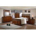 Sunset Trading Tremont Bedroom Set King Warm chestnut with satin gloss finish