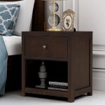 Tmosi 3 Pieces Bedroom Furniture Set Bedroom Set with Queen Size Platform Bed Nightstand and Dresser with 6 Drawers Classic Rich Brown Color Queen