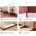 6 Panel Bamboo Room Divider Cherry Blossom Light up in Hokkaido Japan Shoji Screen Weave Canvas Folding Privacy Panel Portable Wall Divider Freestanding Separator Dual-Sided
