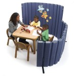 Angeles Quiet Divider with Sound Sponge 48”x6' Room Divider Slate Blue AB8450BL Free-Standing Classroom Partition Preschool or Daycare Wall Panel