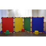Children's Factory Big Screen Rainbow PlayPanel Set 4 CF900-520 Preschool Room Divider Panels Daycare and Classroom Wall Partitions and Screens