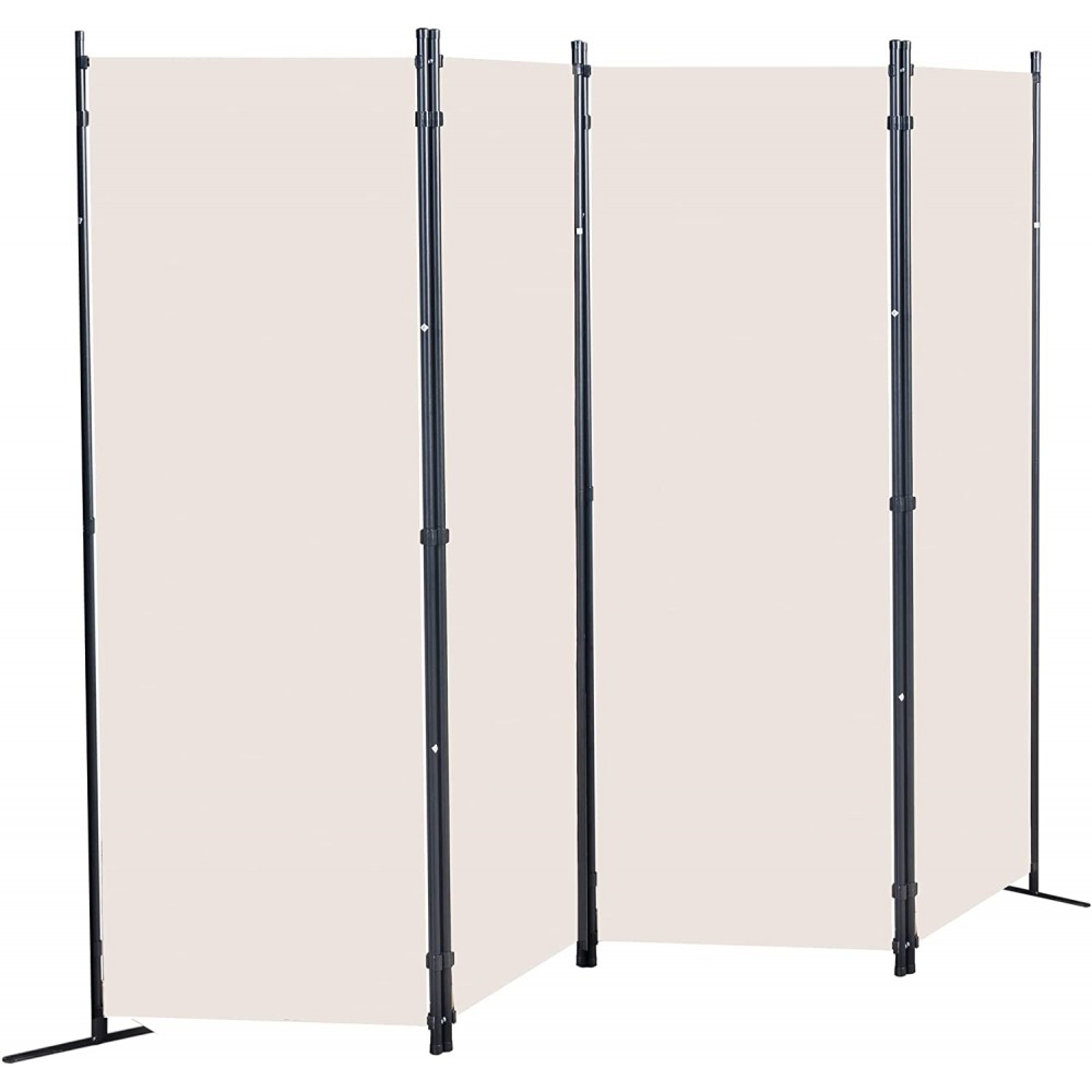 GOJOOASIS Room Dividers Folding Privacy Screens 4 Panel Partition White