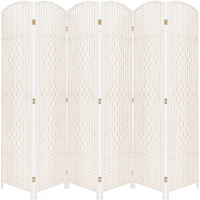 LAZYLAND Divider Folding Privacy Screen Freestanding Room Dividers Freestanding 360 ° Rotating Folding Privacy Screens with Diamond Double-Weave for Decorating Bedding Dining Study and Sitting Room