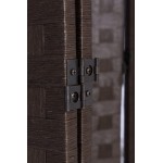 Legacy Decor Bamboo Woven Panel Room Divider Privacy Partition Screen 4 Panel Brown Color