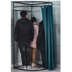 Mobile Changing Room Private Curtain Board Dressing Room Room Dividers With Curtains And Square Office Dressing Rooms With Brackets Save Space 9 Colors 2 Sizes  Color : I  Size : 100x100x200cm