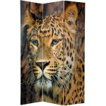 Oriental Furniture 6 ft. Tall Double Sided Leopard Room Divider