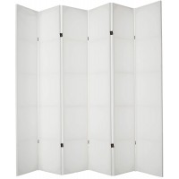 Oriental Furniture 7 ft. Tall Do It Yourself Canvas Room Divider 6 Panels