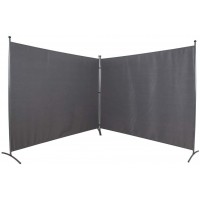 Room Divider Office Partition Classroom and Dorm Privacy Screen Double Unit Grey Combined Dimensions 142" W X 72" H