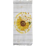 Sunflowers Yellow Butterfly Door Curtain for Doorway Privacy Room Divider Curtains Soundproofing Curtains for Bedroom Closet 40 Inch Long Blooms Rustic Wood