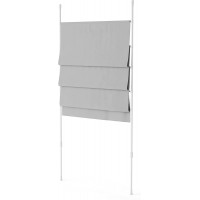 Umbra Anywhere Home and Office Tension Rod Room Divider Grey