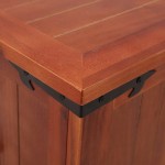 FAMIROSA Storage Chest 23.6"x9.8"x8.7" Solid Acacia Wood