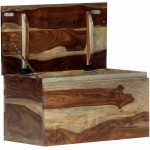 Fannor Storage Chest 22.4"x11.8"x11.8" Solid Sheesham Wood