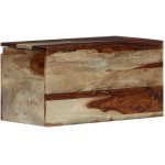 Fannor Storage Chest 22.4"x11.8"x11.8" Solid Sheesham Wood