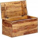 Fannor Storage Trunk Chest Solid Sheesham with Lid 31.5"x15.7"x15.7" for Bedroom Hallway or Living Room