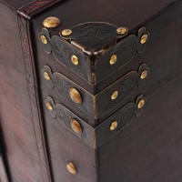 GOTOTOP Treasure Chest Storage Box Chipboard with Side Handles for Storing Jewelry and Books