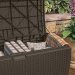 Jatet Outdoor Large Storage Box Deck Chest Wicker Cushion Bin Storage-chests Storage Chests Storage shelves Bedroom furniture Chests of drawers box Storage Cabinet organizers and storage