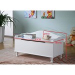 Kings Brand Furniture Applegate Storage Bench Toy Chest White