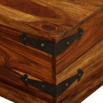 OUSEE Storage Chest Solid Sheesham Wood 35.4"x19.7"x13.8"