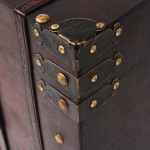 Pissente Storage Box Wear Resistant Treasure Chest with Side Handles for Storing Jewelry and Books