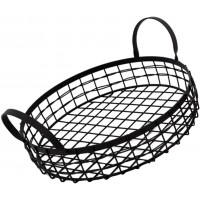 Qinndhto 1Pc Household Storage Basket Vintage Fruit Basket Desktop Sundries Basket Black Storage Chests Color : Black Size : 28.5X28.5CM