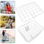 Qinndhto 1pc Stainless Steel Bicycle Basket Bicycle Accessory Storage Basket White Storage Chests