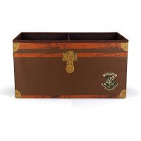 Robe Factory LLC Harry Potter Hogwarts 24-Inch Foldable Storage Chest | Fabric Basket Container Cube Organizer with Handles | Collapsible Brown Cubby Cube Closet Organizer