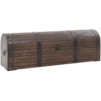 ROSEBEAR Storage Chests Storage Trunk Organizer Decorative Box with Latch Solid Wood Vintage Style 47.2"x15.7"x19.6"