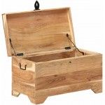 Storage Chest Storage Trunk Organizer Box Flip-Top Wooden Toy Box Coffee Table Side Table for Living Room Bedroom Easy Assembly Rustic Brown 28.7" x 15.4" x 16.1"