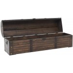 Tidyard Vintage Storage Treasure Chest Storage Box Solid Wood 47.2"x15.7"x19.6"